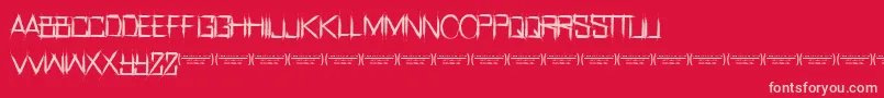 RealhorrorRegular Font – Pink Fonts on Red Background