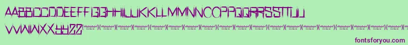 RealhorrorRegular Font – Purple Fonts on Green Background