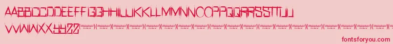 RealhorrorRegular-Schriftart – Rote Schriften auf rosa Hintergrund