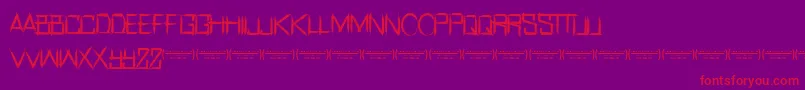 RealhorrorRegular Font – Red Fonts on Purple Background