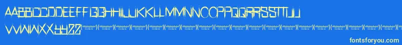 RealhorrorRegular Font – Yellow Fonts on Blue Background