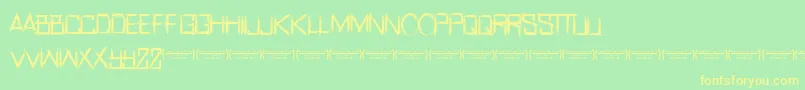 RealhorrorRegular Font – Yellow Fonts on Green Background