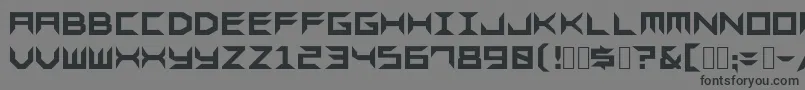 Sharps-Schriftart – Schwarze Schriften auf grauem Hintergrund