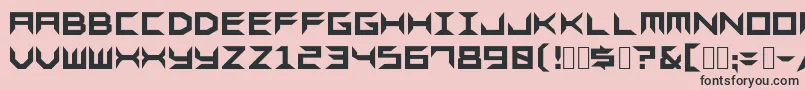 Sharps-Schriftart – Schwarze Schriften auf rosa Hintergrund