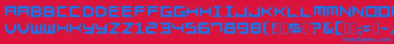 フォントSharps – 赤い背景に青い文字