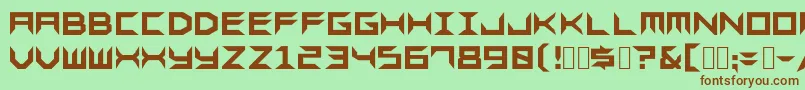 Sharps-fontti – ruskeat fontit vihreällä taustalla