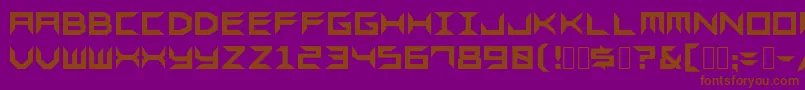 フォントSharps – 紫色の背景に茶色のフォント