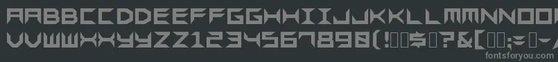 フォントSharps – 黒い背景に灰色の文字