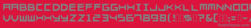 Sharps-Schriftart – Graue Schriften auf rotem Hintergrund