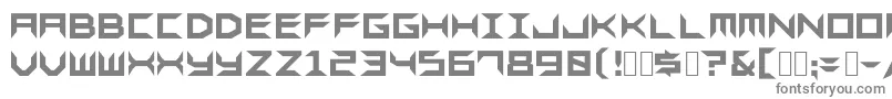 Sharps-fontti – harmaat kirjasimet valkoisella taustalla