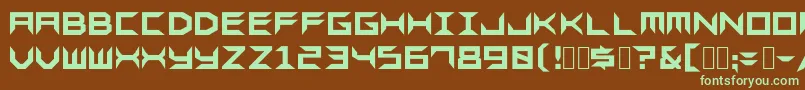 Sharps Font – Green Fonts on Brown Background