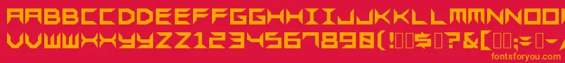 Sharps Font – Orange Fonts on Red Background