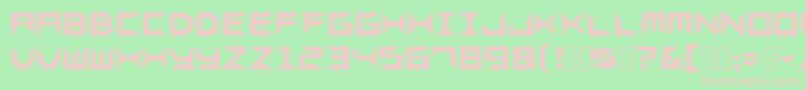 フォントSharps – 緑の背景にピンクのフォント