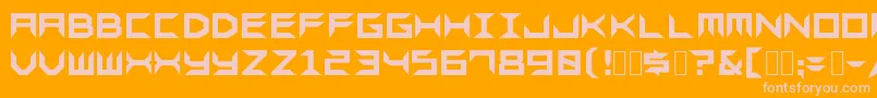 Sharps Font – Pink Fonts on Orange Background