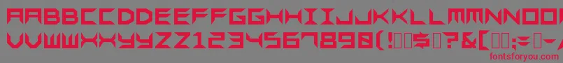 Sharps Font – Red Fonts on Gray Background