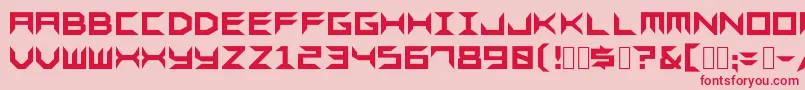 Weitere Informationen zur Sharps-Schriftart Sharps-Schriftart – Rote Schriften auf rosa Hintergrund