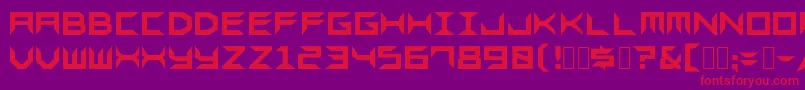 Sharps Font – Red Fonts on Purple Background