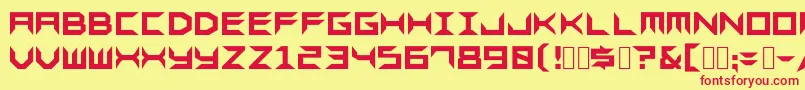 Sharps Font – Red Fonts on Yellow Background