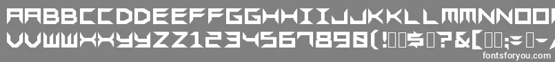 Sharps Font – White Fonts on Gray Background