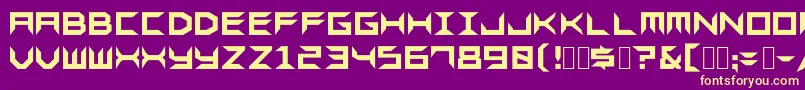 Sharps Font – Yellow Fonts on Purple Background