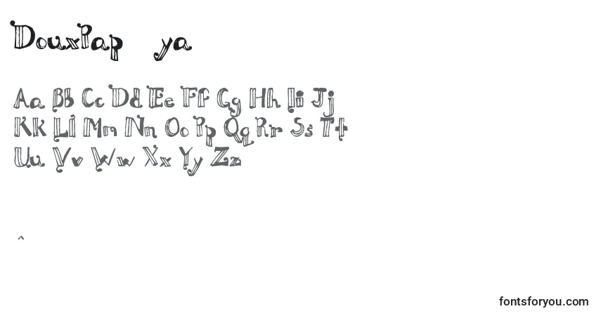 Czcionka DouxPapРµya – alfabet, cyfry, specjalne znaki