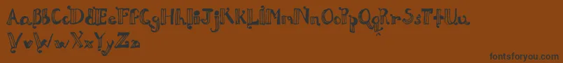 DouxPapРµya Font – Black Fonts on Brown Background