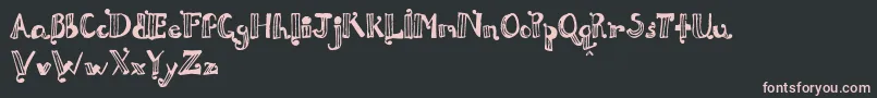 DouxPapРµya Font – Pink Fonts on Black Background