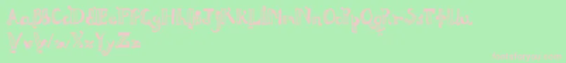 DouxPapРµya Font – Pink Fonts on Green Background
