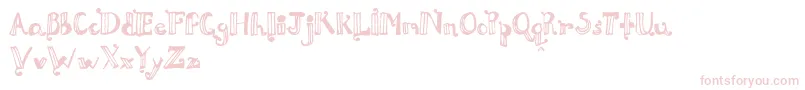 Czcionka DouxPapРµya – różowe czcionki na białym tle