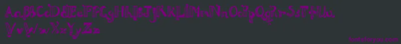 Czcionka DouxPapРµya – fioletowe czcionki na czarnym tle