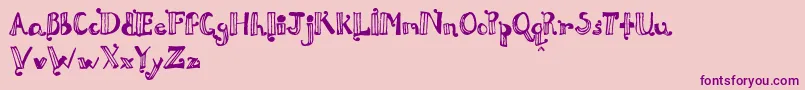 DouxPapРµya Font – Purple Fonts on Pink Background