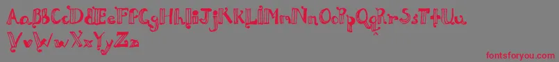 DouxPapРµya Font – Red Fonts on Gray Background