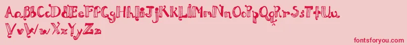 DouxPapРµya Font – Red Fonts on Pink Background