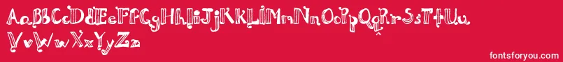 DouxPapРµya Font – White Fonts on Red Background