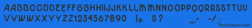 VtksUnidadeUltraBold Font – Black Fonts on Blue Background