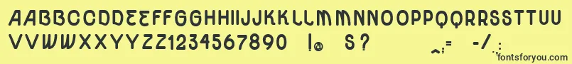 VtksUnidadeUltraBold Font – Black Fonts on Yellow Background