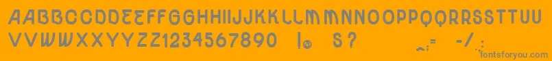 VtksUnidadeUltraBold Font – Gray Fonts on Orange Background