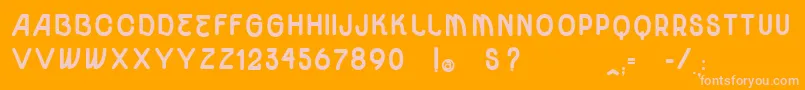 VtksUnidadeUltraBold Font – Pink Fonts on Orange Background