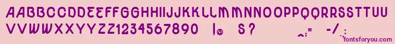 VtksUnidadeUltraBold Font – Purple Fonts on Pink Background