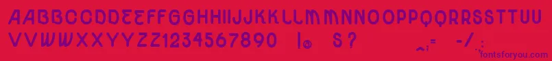 VtksUnidadeUltraBold-Schriftart – Violette Schriften auf rotem Hintergrund