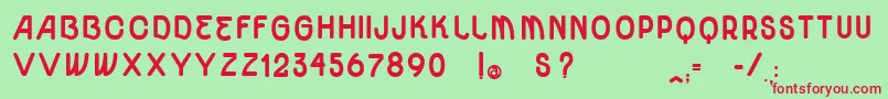 Шрифт VtksUnidadeUltraBold – красные шрифты на зелёном фоне