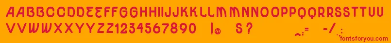 VtksUnidadeUltraBold Font – Red Fonts on Orange Background