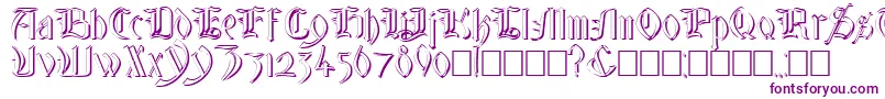 GlastonburyWideShadow Font – Purple Fonts