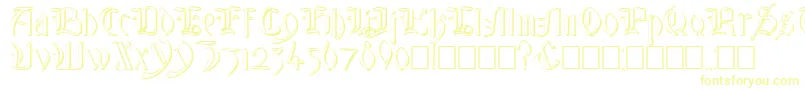 GlastonburyWideShadow-Schriftart – Gelbe Schriften