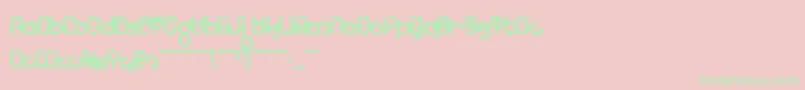 Moloky Font – Green Fonts on Pink Background