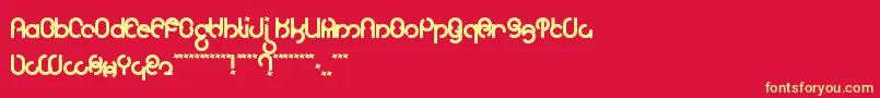 Moloky Font – Yellow Fonts on Red Background