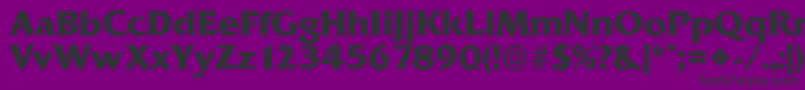 Шрифт QuadratserialXboldRegular – чёрные шрифты на фиолетовом фоне