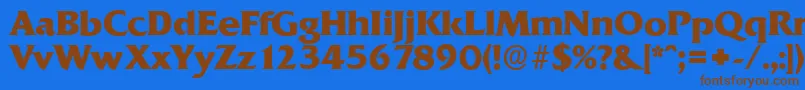 fuente QuadratserialXboldRegular – Fuentes Marrones Sobre Fondo Azul