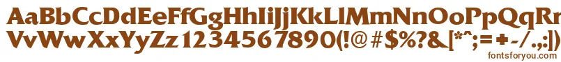 Шрифт QuadratserialXboldRegular – коричневые шрифты на белом фоне