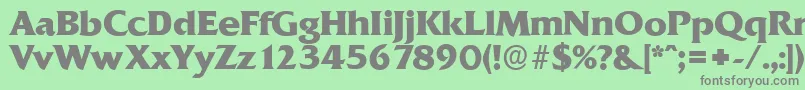 フォントQuadratserialXboldRegular – 緑の背景に灰色の文字